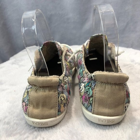 Bobs By Skechers Womens Comfort Shoes Beach Bingo Dogs Lace Up Sneakers Size 6.5 - Picture 5 of 11